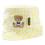 Moschino Cappello Modello Pescatore Biclore con Fantasia A Quadri per Bambino MUX057 BIANCO/GIALLO MOSCHINO 