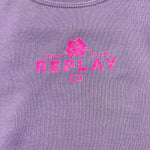 REPLAY felpa tinta unita modello crop Lilla per Bambina SG2321 LILLA REPLAY 
