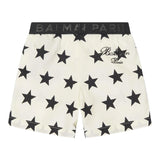 Balmain Short Tinta Unita Con Stampa Stelle Panna Per Bambina