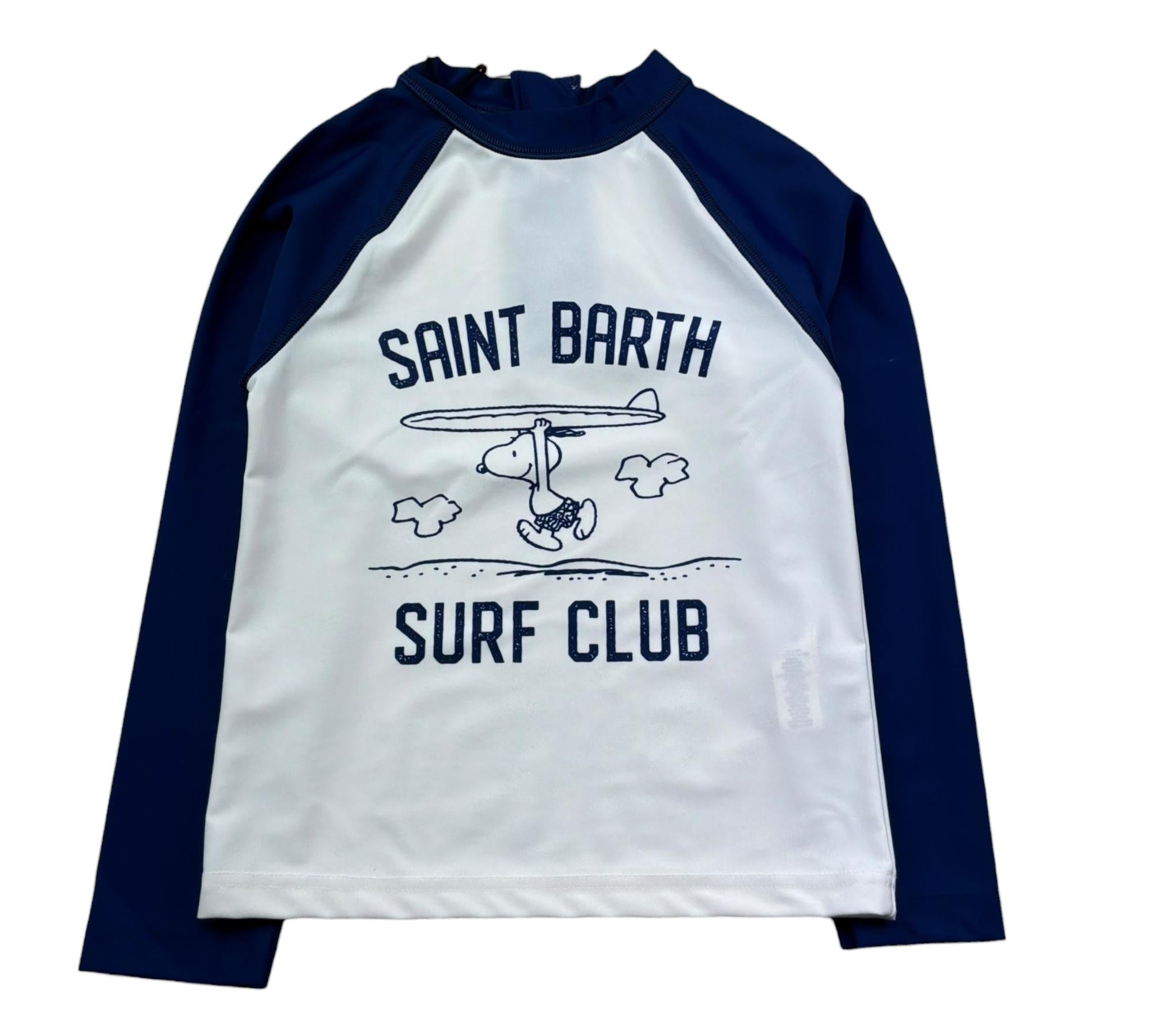 Saint Barth Shirt Tinta Unita con Maniche In Contrasto per Bambino MOORISH BIANCO SAINT BARTH 