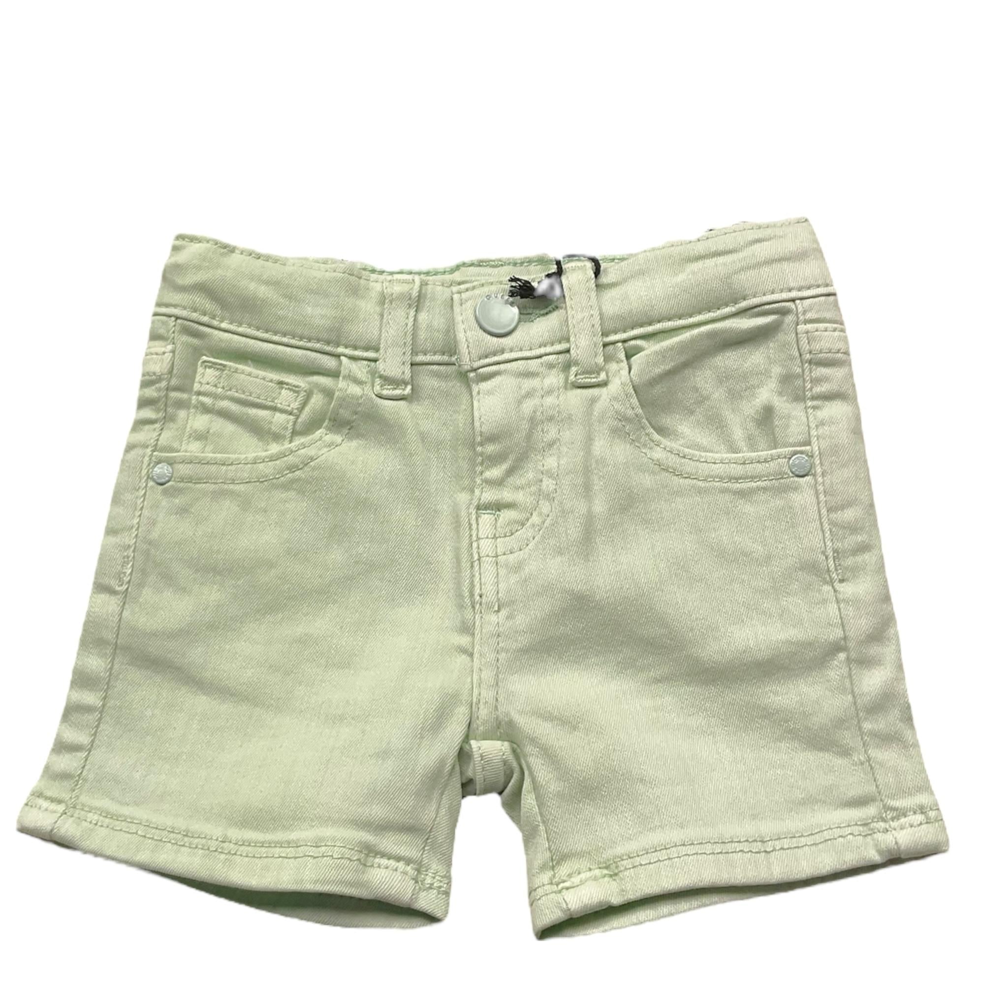 Guess Bermuda Tinta Unita con Girovita Regolabile per Neonato K4RD07WE620N VERDE GUESS 