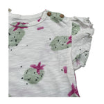 Play Up T-Shirt Girocollo Tinta Unita con Stampe per Neonata PA022AQ11052 PANNA PLAY UP 