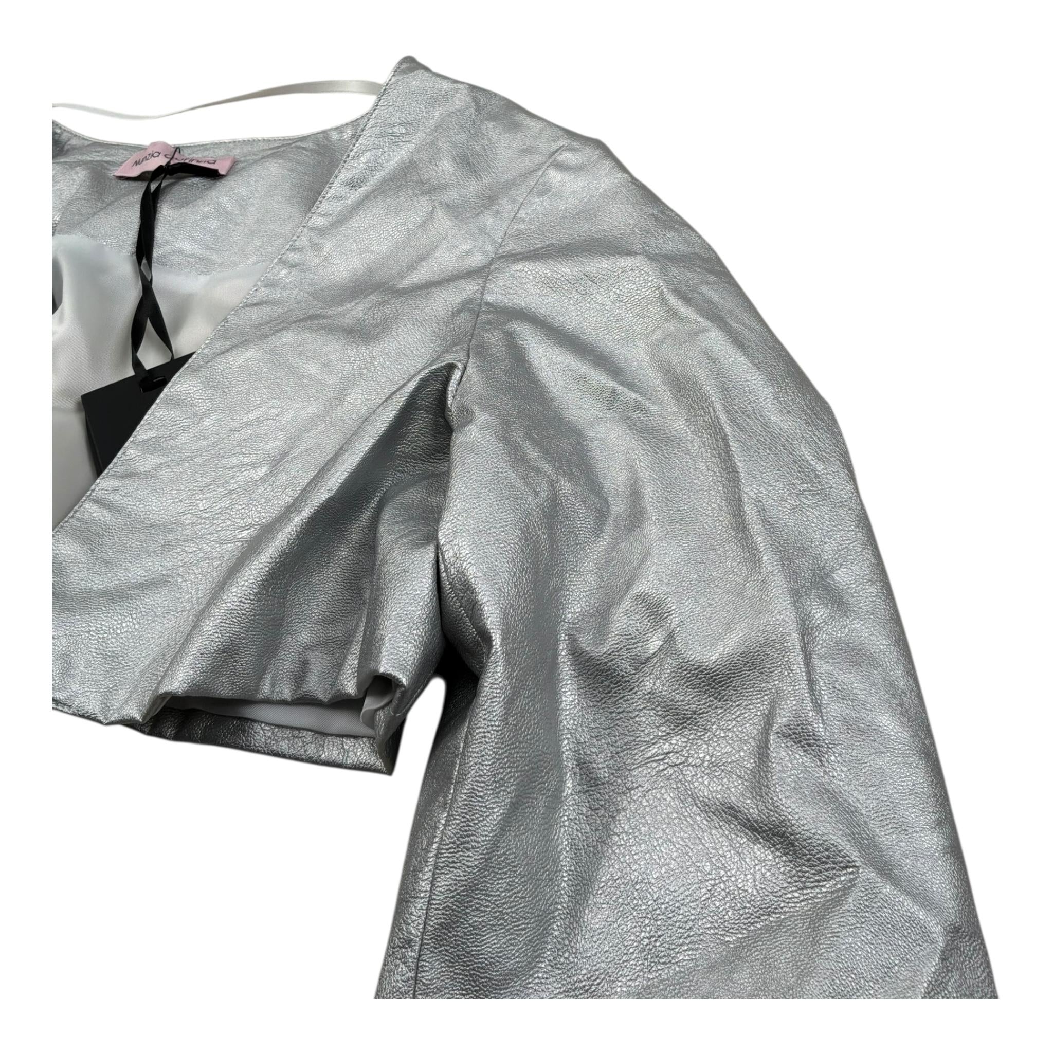 Nunzia Corinna Coprispalle Ecopelle Tinta Unita per Bambina NJ1216165 ARGENTO NUNZIA CORINNA 