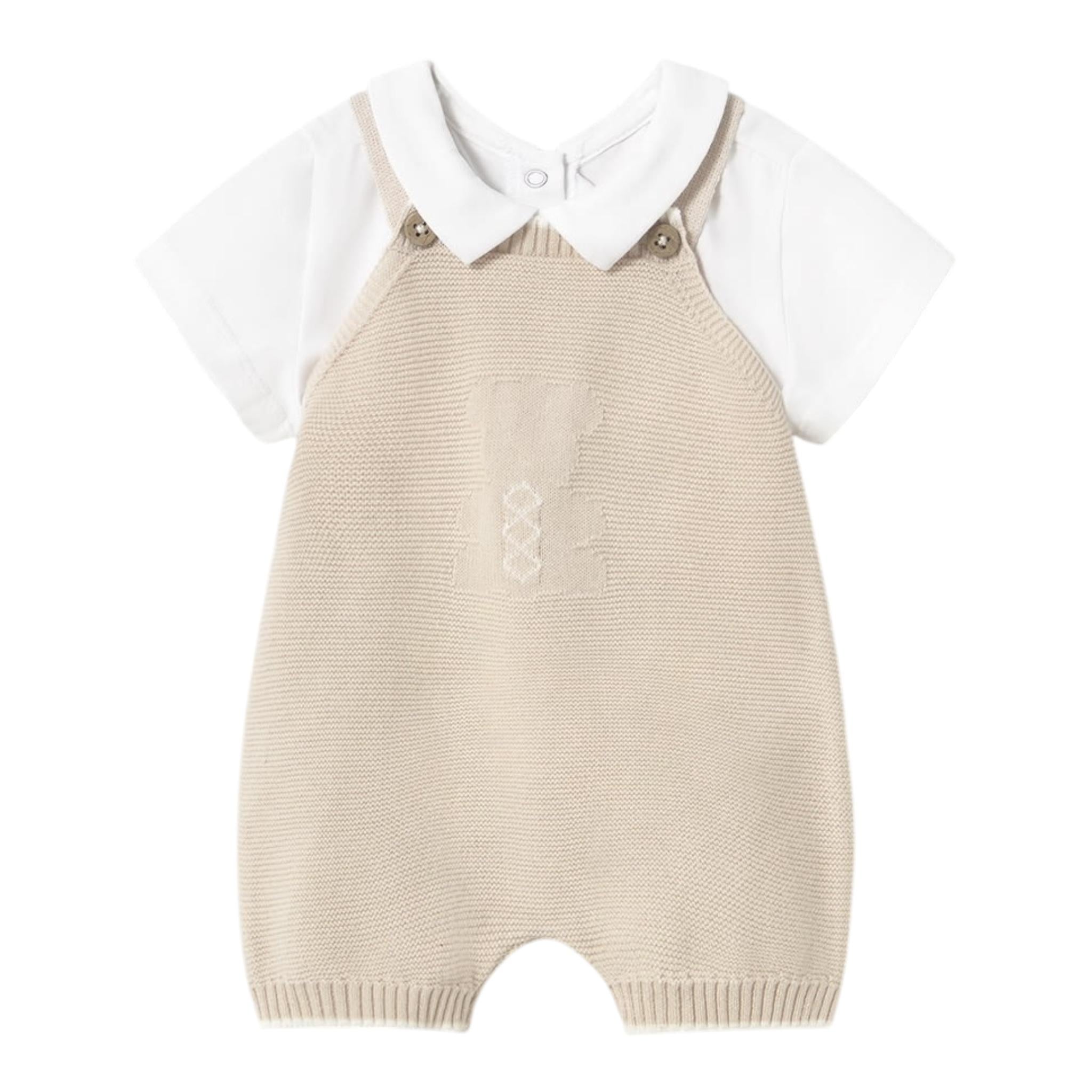 Mayoral Completo 2 Pezzi T-Shirt-Pagliaccetto per Neonato 1607 BEIGE MAYORAL 