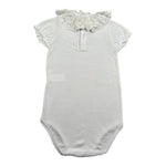 Calamaro Body Mezza Manica Tinta Unita con Colletto per Bambina 19109J BIANCO CALAMARO 