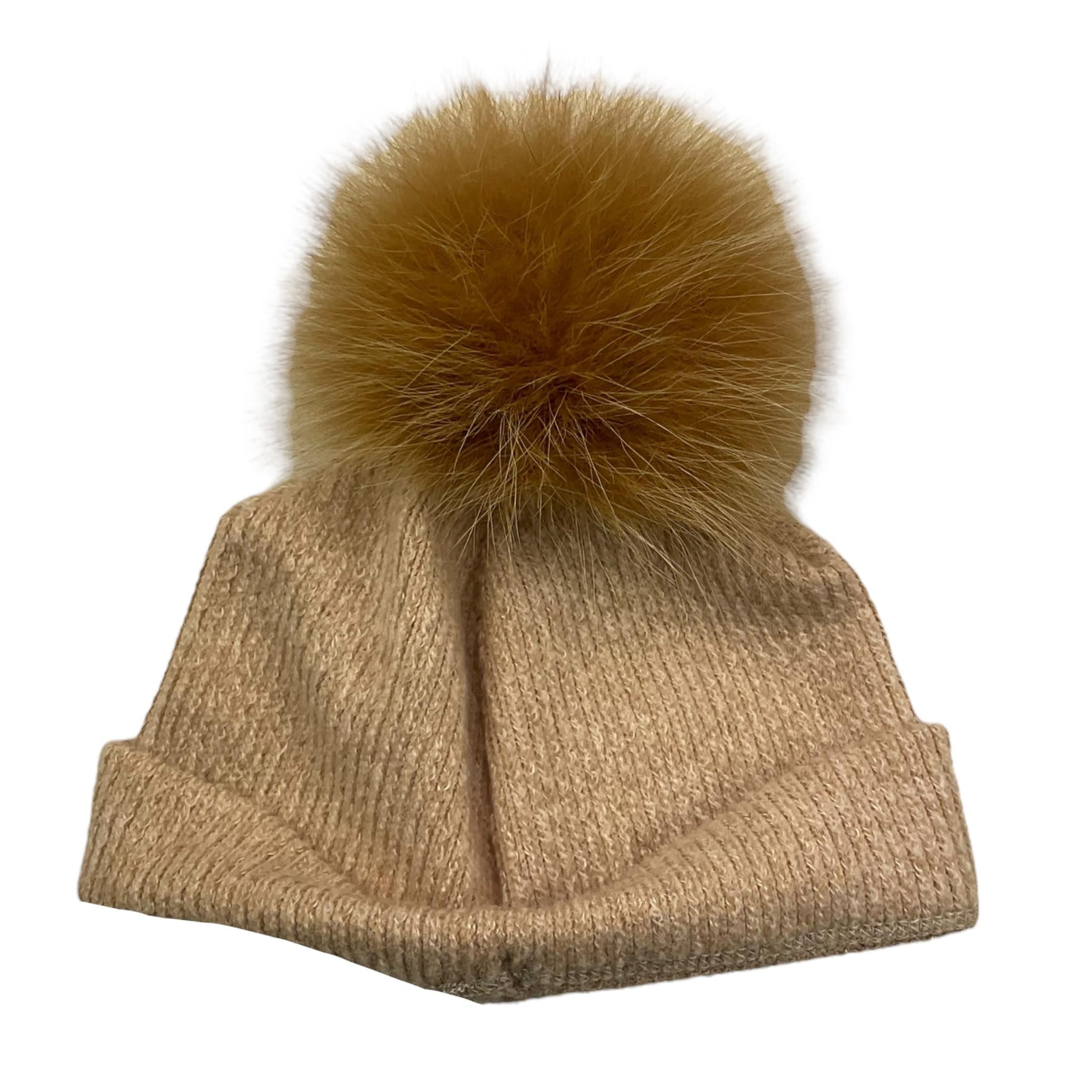 NINNAOH cappello tinta unita con pon pon Beige per Neonato I23206PEL BEIGE NINNAOH 