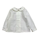 Little Bear Camicia Tinta Unita Con Bottoni Bianco Per Neonato
