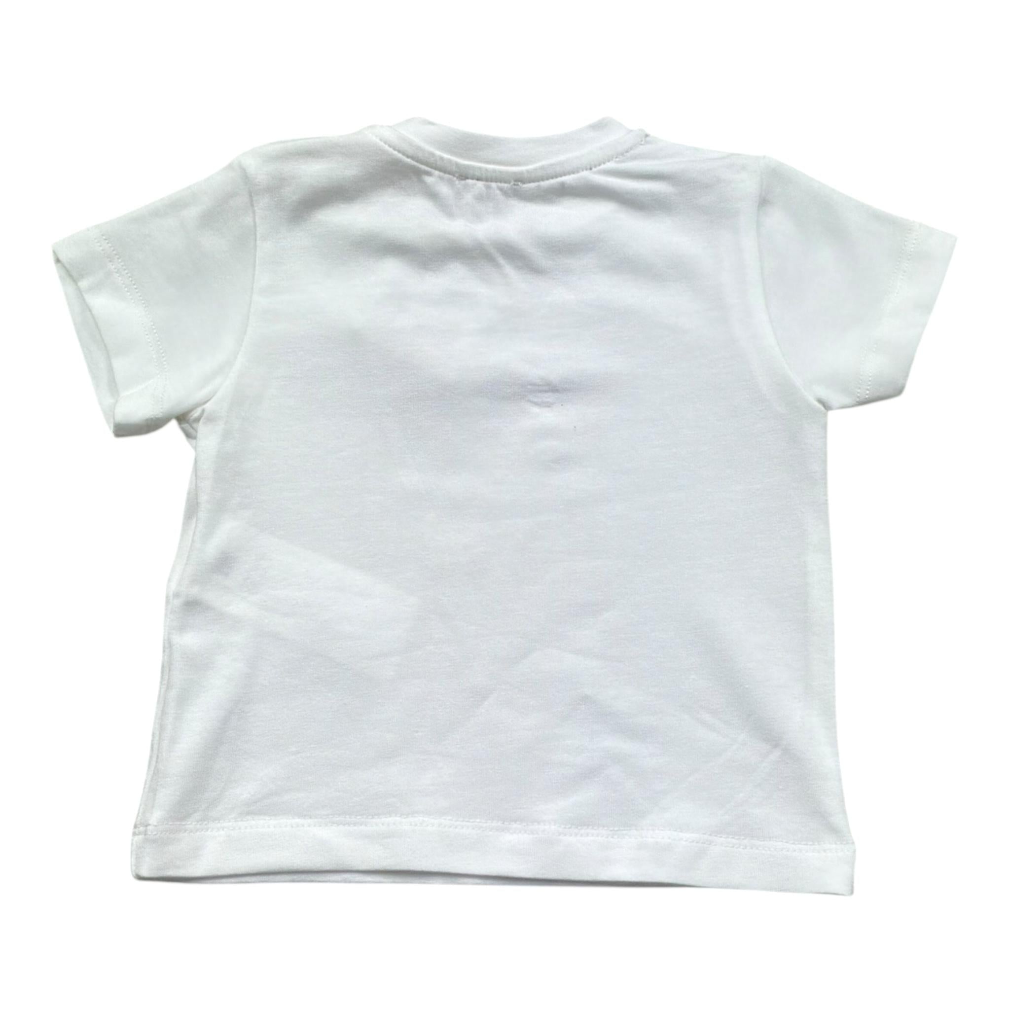 Le Bebe' T-Shirt Girocollo Tinta Unita con Stampa per Neonato LBB5418 BIANCO LE BEBE' 