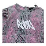 John Richmond Body Manica Lunga Fantasia Pitonata per Neonata RIP26052BD ROSA JOHN RICHMOND 