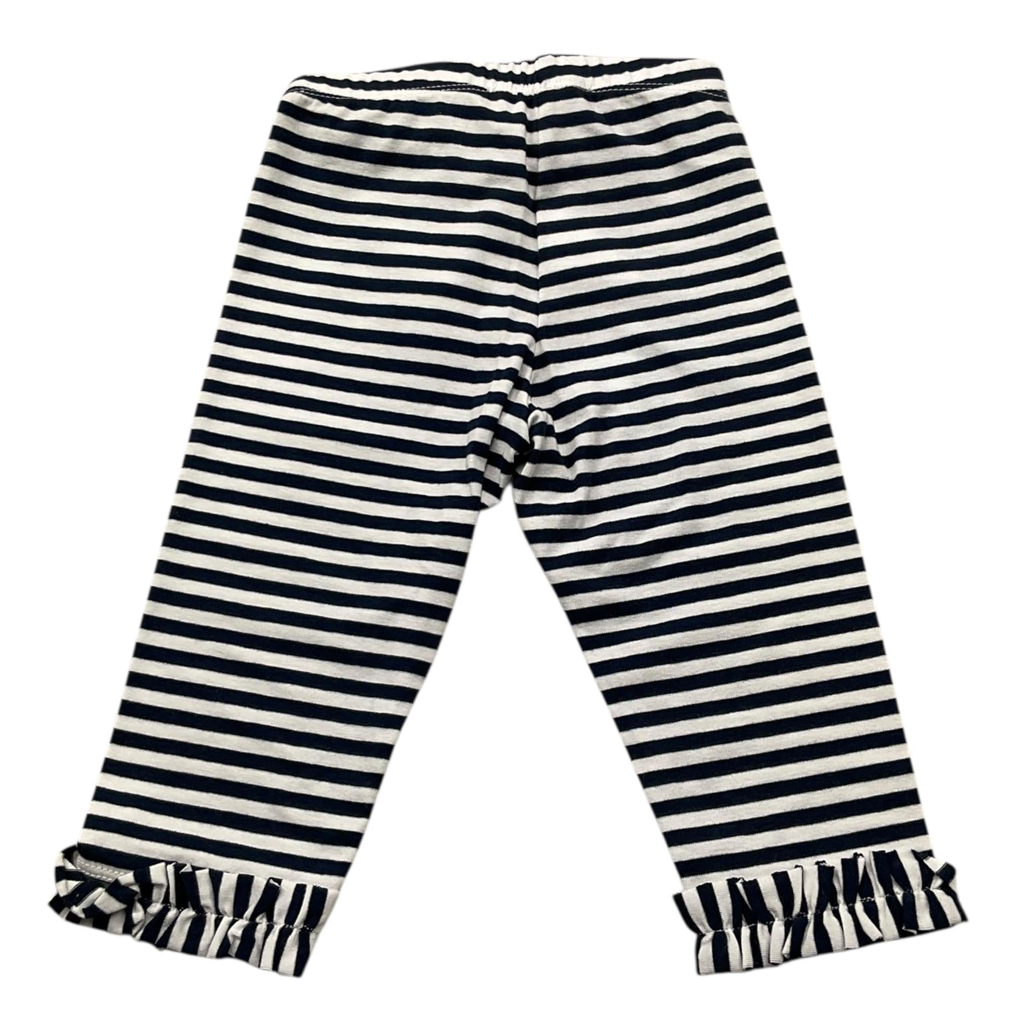 Monnalisa Leggins Fantasia A Righe per Neonata 31A414 BIANCO/BLU MONNALISA 