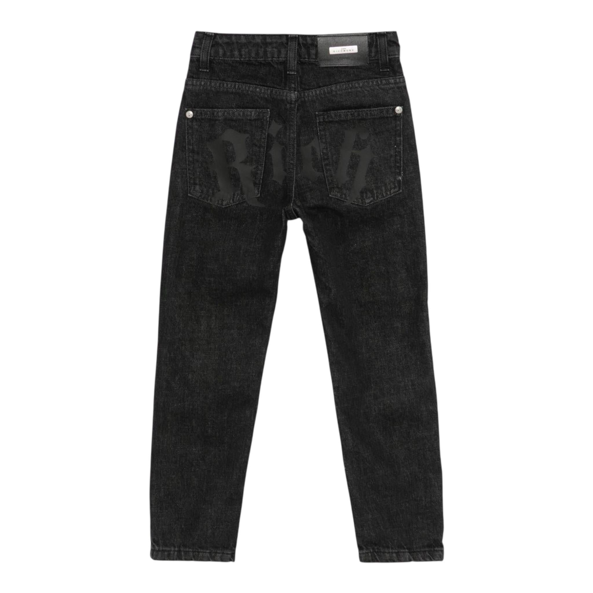 John Richmond Jeans Tinta Unita con Girovita Regolabile per Bambino RBP25181JE NERO JOHN RICHMOND 