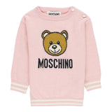 MOSCHINO maglia girocollo tinta unita con stampa in contrasto Rosa per Neonata MYW00JAX ROSA MOSCHINO 