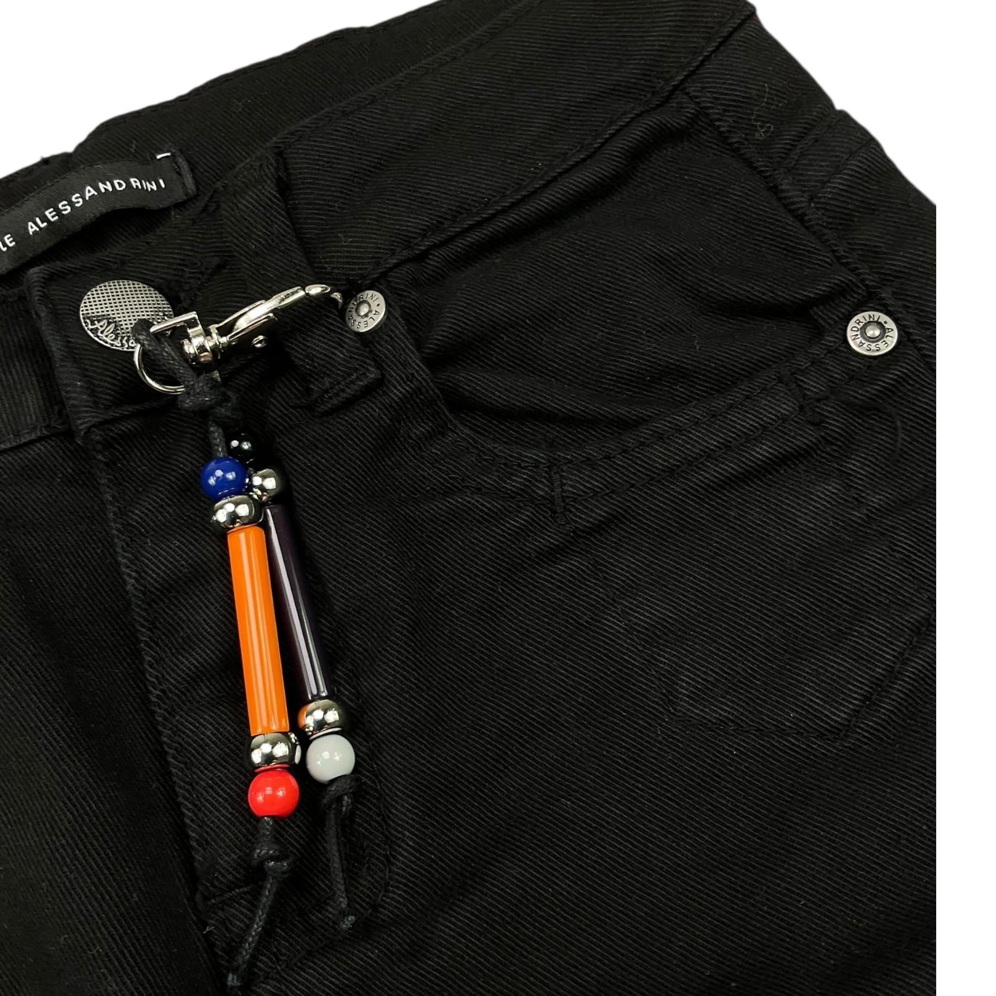 DANIELE ALESSANDRINI jeans tinta unita con girovita regolabile Nero per Bambino GHURHR NERO DANIELE ALESSANDRINI 