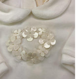 STORY LORIS tutina in ciniglia tinta unita con applicazioni Bianco per Neonata 56423 BIANCO STORY LORIS 