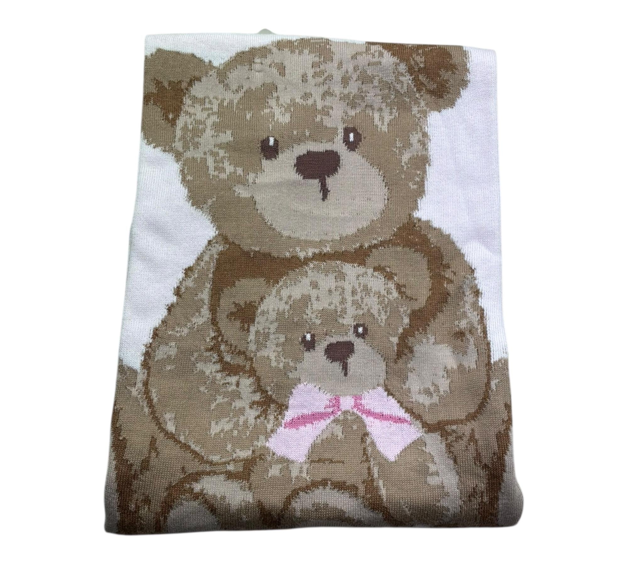 Le Bebe Copert A Tinta Unita con Ricamo per Neonata LBG6314 BIANCO LE BEBE 