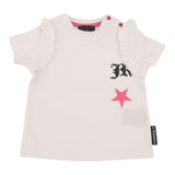 John Richmond T-Shirt Girocollo Tinta Unita con Stampa per Neonata RIP23102TS BIANCO JOHN RICHMOND 