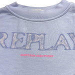 Replay Felpa Girocollo Tinta Unita con Stampa per Bambina SG2125 AZZURRO REPLAY 