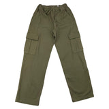 Dondup Pantalone Modello Cargo Tinta Unita Con Elastico In Vita Verde Per Bambino