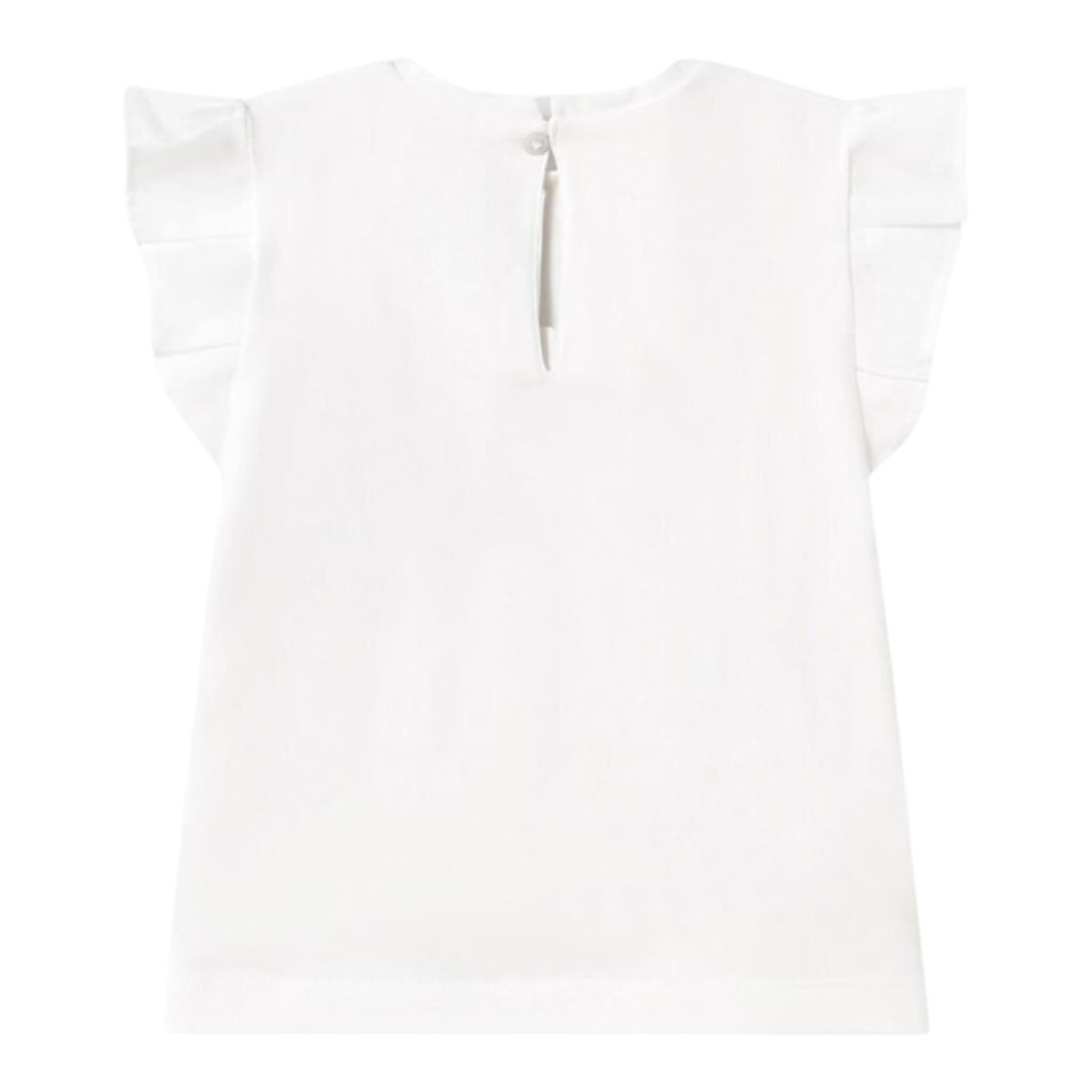 Mayoral T-Shirt Girocollo Tinta Unita con Stampa per Neonata 1042X BIANCO MAYORAL 