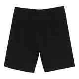 Blauer Bermuda In Felpa Tinta Unita Con Stampa Logo Nero Per Bambino