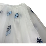 Liu Jo Gonna Tinta Unita In Tulle con Ricami per Neonata KA5043N BIANCO LIU JO 