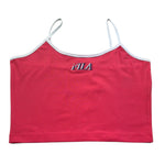 Fila Top Bretelline Tinta Unita con Logo per Bambina FAT0642 ROSA FILA 