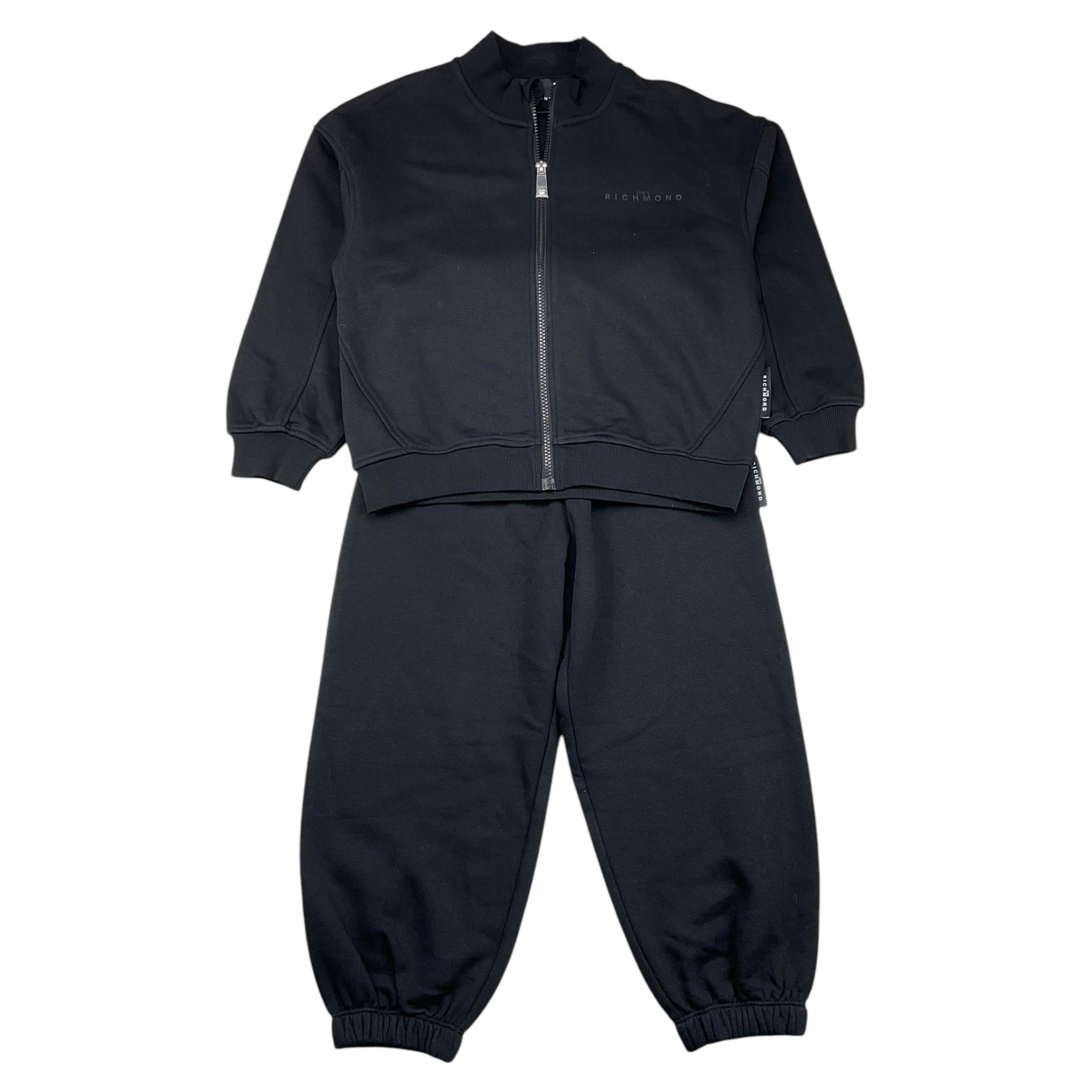 JOHN RICHMOND completo 2 pezzi felpa-pantalone tinta unita Nero per Bambina RGA25005CF NERO JOHN RICHMOND 