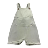 Bamboom+Babies Salopette Tinta Unita Con Taschino Fango Per Neonato