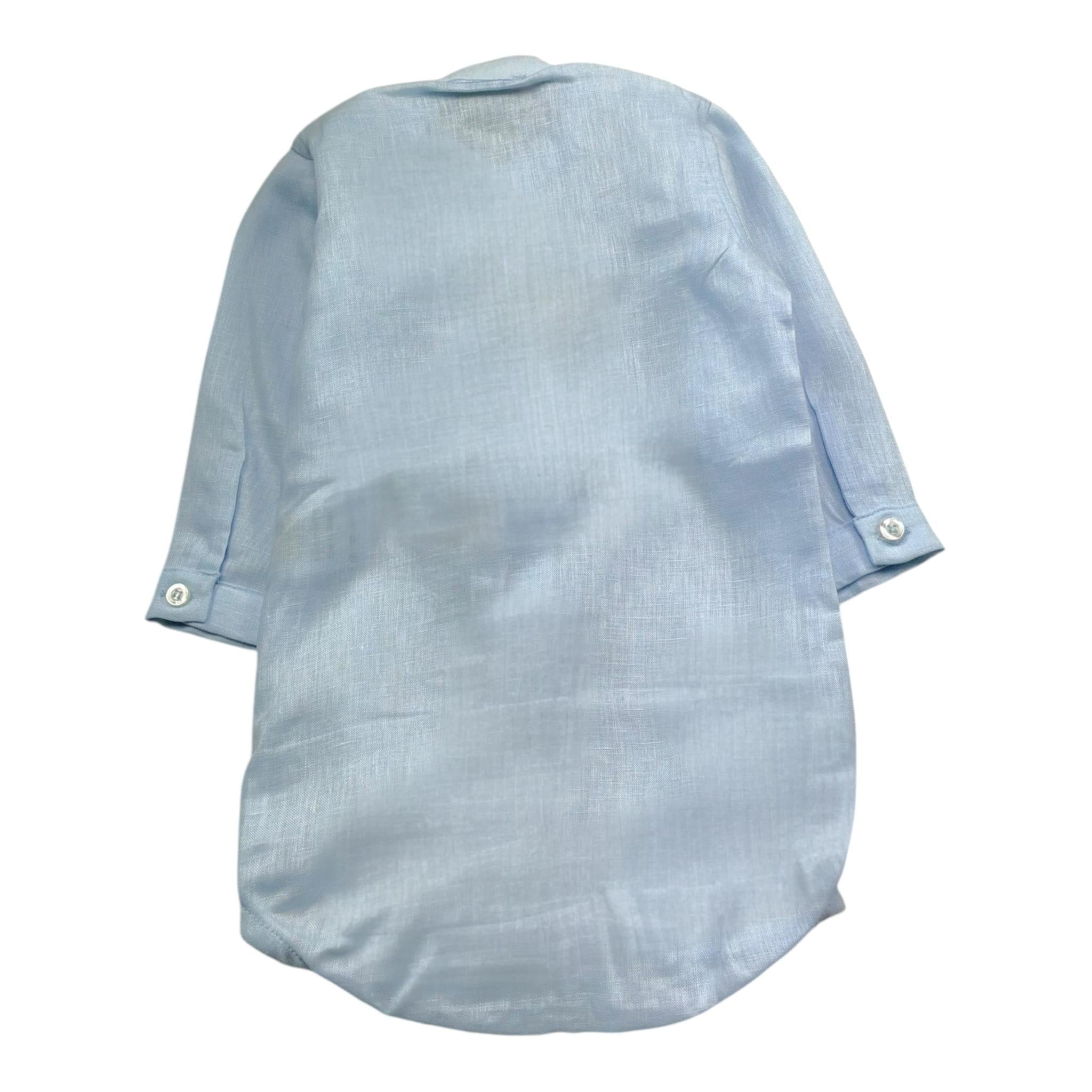 Manuel & Frank Camicia Tinta Unita con Collo Coreano Modello Body per Neonato MF3059I AZZURRO MANUEL & FRANK 