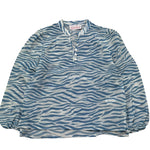 Saint Barth Camicia Manica Lunga Fantasia Zebrata per Bambina HARPER BIANCO SAINT BARTH 