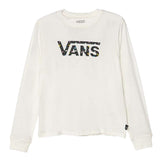 VANS shirt girocollo tinta unita con stampa logo Panna per Bambina VN000K97FS8 PANNA VANS 
