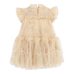 ANGEL'S FACE abito giromanica tinta unita con tulle Oro per Bambina MARIETTA ORO ANGEL'S FACE 