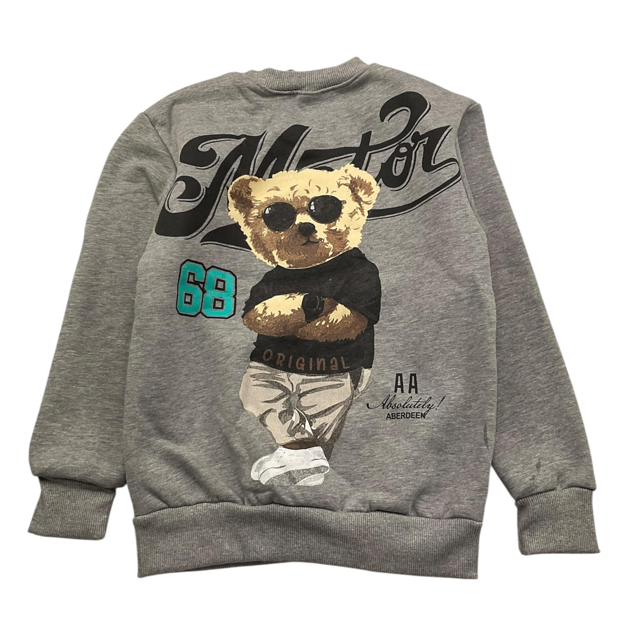 BRAND NAME felpa chiusa girocollo tinta unita Grigio per Bambino BN220S GRIGIO BRAND NAME 