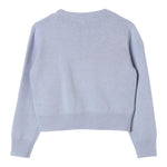 SIMONETTA maglia girocollo tinta unita con ricamo floreale Azzurro per Bambina SV9B10X AZZURRO SIMONETTA 