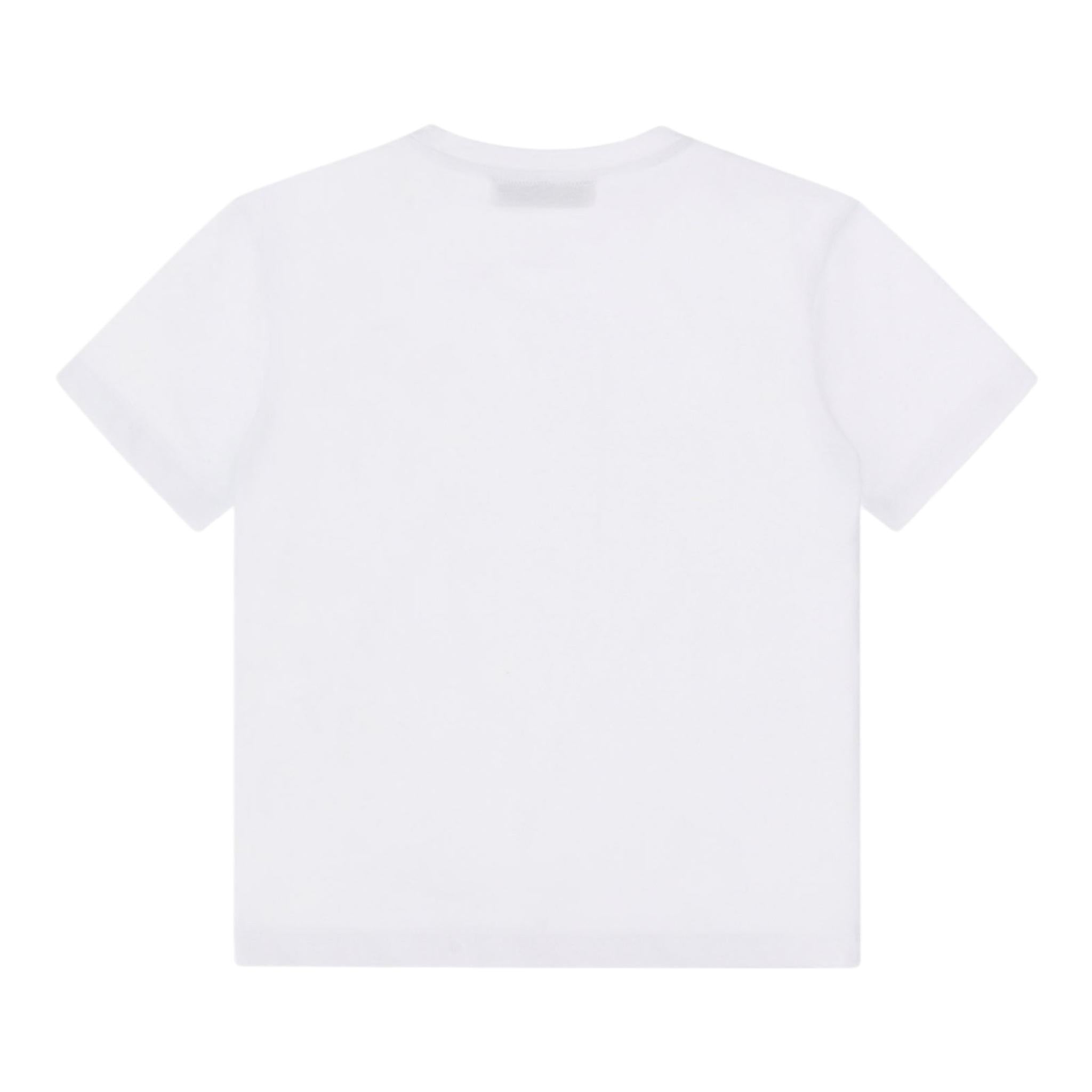 ROBERTO CAVALLI t-shirt girocollo tinta unita con stampa in contrasto Bianco per Bambina TJT60W BIANCO ROBERTO CAVALLI 