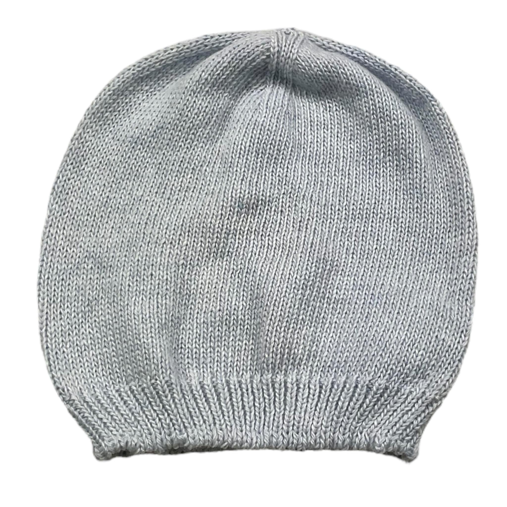 LE BEBE' cappello tinta unita con ricamo orso Azzurro per Neonato LBB5052 AZZURRO LE BEBE' 