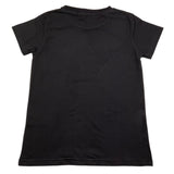 Vicolo T-Shirt Girocollo Tinta Unita Con Stampa Logo Nero Per Bambina