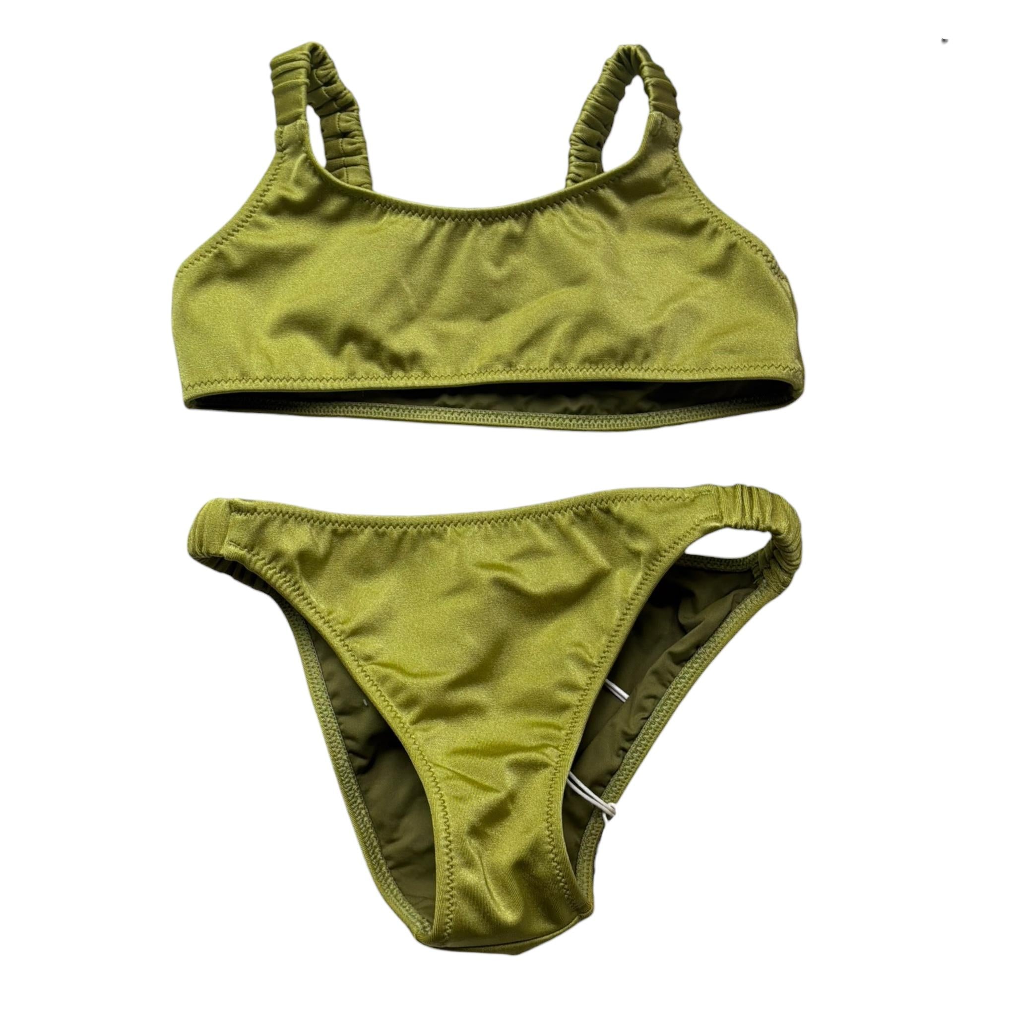 Saint Barth Costume 2 Pezzi Fascia -Slip per Bambina 00515L VERDE SAINT BARTH 