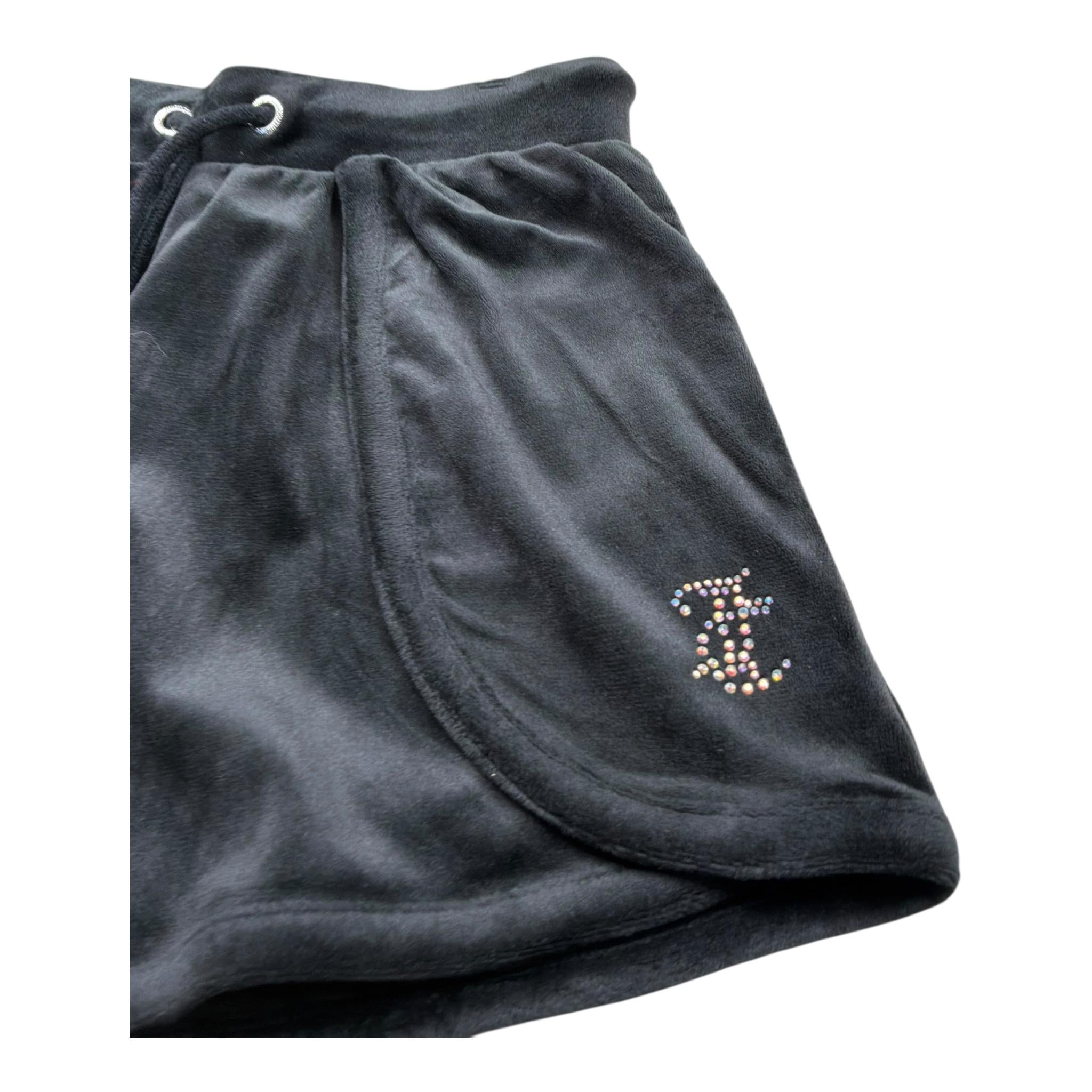 Juicy Couture Short In Velluto Tinta Unita per Bambina JBX6742 NERO JUICY COUTURE 