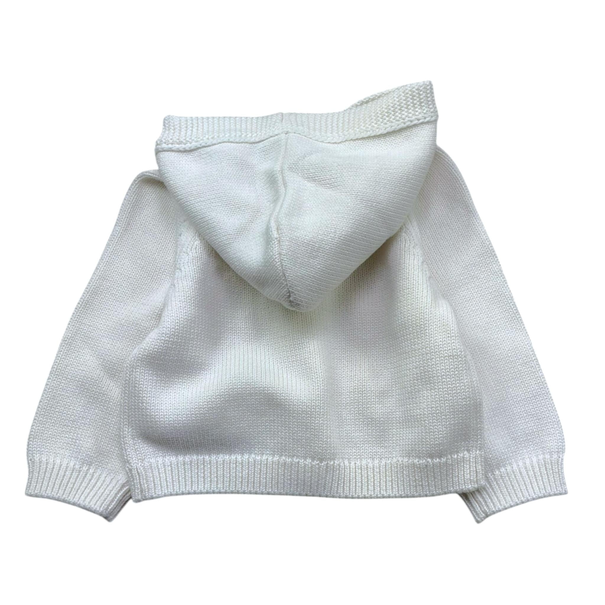 Moschino Cardigan Tinta Unita con Cappuccio per Neonata MUW00X PANNA MOSCHINO 