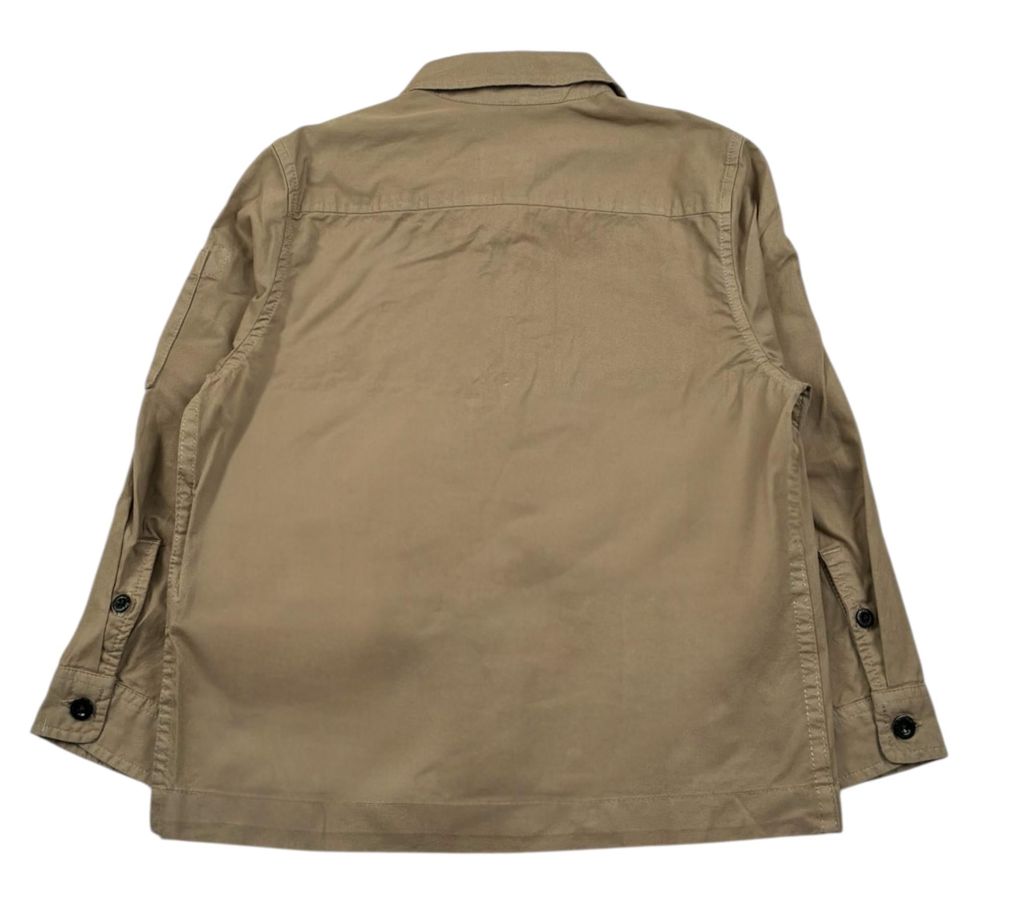 C.P. Company Camicia Manica Lunga Tinta Unita con Zip per Bambino CMC007 BEIGE C.P. COMPANY 