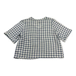 Petit Indi Camicia Tinta Unita con Fantasia A Quadri per Bambino SS25BK7133 BLU PETIT INDI 