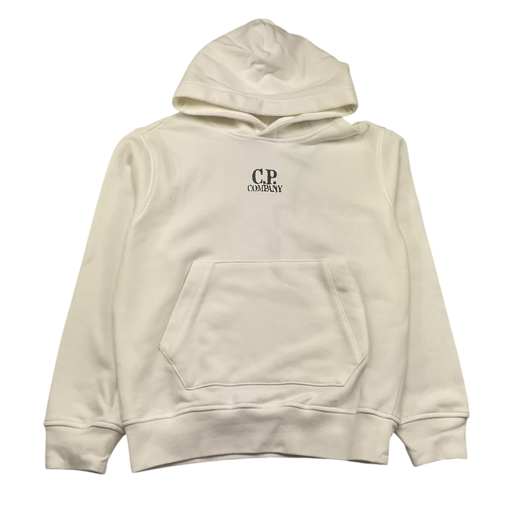 C.P. Company Felpa Chiusa con Cappuccio Tinta Unita per Bambino CUF00Z BIANCO C.P. COMPANY 