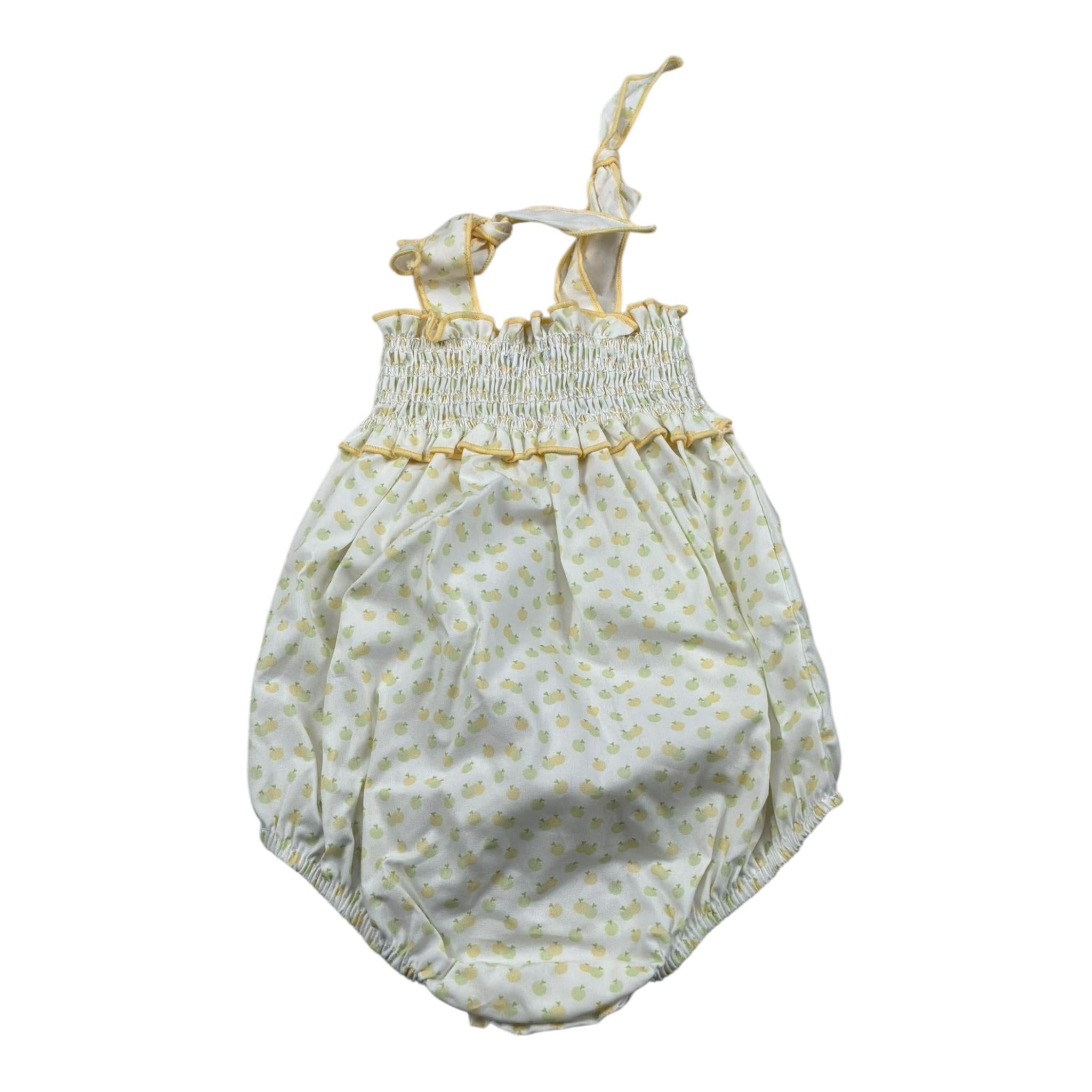 Calamaro Pagliaccetto Bretelline Tinta Unita per Neonata 32471 BIANCO CALAMARO 