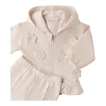 Minibanda Completo 2 Pezzi Felpa con Zip-Pantalone per Neonata 3B744 BEIGE MINIBANDA 