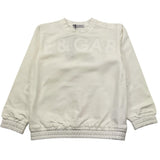 DOLCE & GABBANA felpa chiusa girocollo con logo Panna per Neonata L1JWIX PANNA DOLCE & GABBANA 