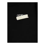 OFF-WHITE felpa chiusa girocollo tinta unita con stampa in contrasto Nero per Bambino OBBA001F23 NERO OFF-WHITE 