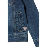 Guess Giubbino In Denim Tinta Unita con Stelle per Neonata N0BL08D4H60 BLU GUESS 