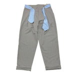 MANILA GRACE pantalone tinta unita con cintura fantasia a righe Grigio per Bambina MFJF24P140X GRIGIO MANILA GRACE 