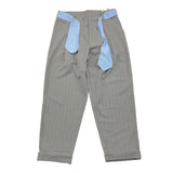 MANILA GRACE pantalone tinta unita con cintura fantasia a righe Grigio per Bambina MFJF24P140X GRIGIO MANILA GRACE 